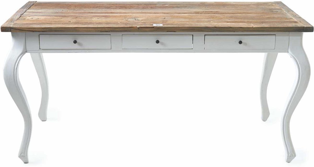 Rivièra Driftwood Office Desk - Bureau - 160 x 80 cm Wit/Hout | bol.com