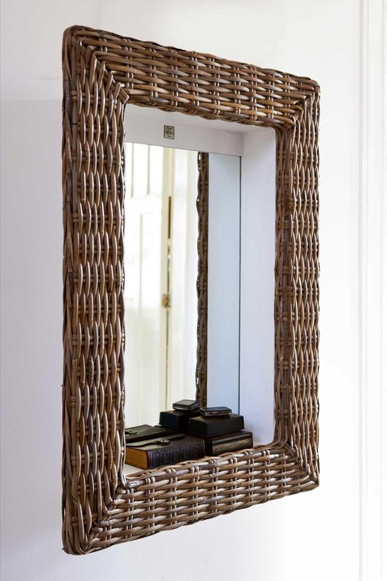 Rivièra Maison Rustic Rattan Shadow Mirror - Spiegel - 62 x 86 cm Rattan | bol.com