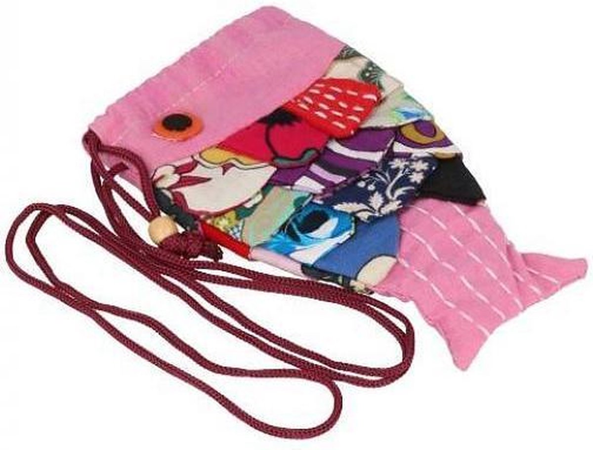Vis pouch handtas schoudertas Roze