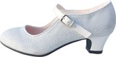 Spaanse Prinsessen schoenen wit glitter parelmoer - Bruids schoenen - maat 29 (binnenmaat 19 cm)