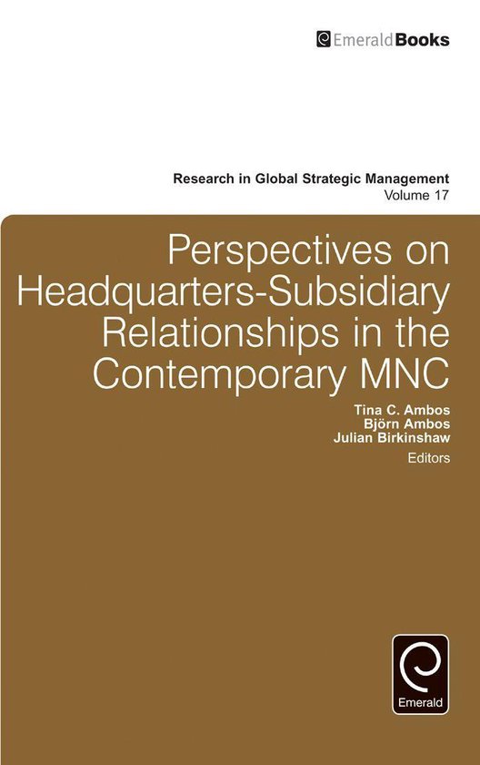 Research in Global Strategic Management 17 - Perspectives on ... - cover