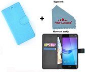 Pearlycase® turquoise hoes wallet book case voor Huawei Y9 2018