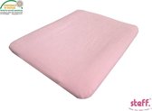 Steff - aankleedkussenhoes - badstof - 50x70 cm - roze pastel