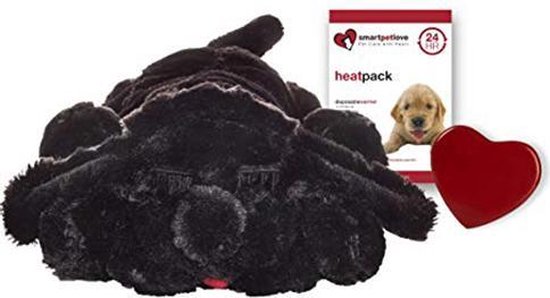 Snuggle Puppy zwart - met warmtebron en hartslag Smart Pet Love