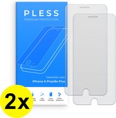 2x Screenprotector iPhone 6 Plus en iPhone 6s Plus - Beschermglas Tempered Glass Cover - Pless®