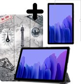Samsung Galaxy Tab A7 2020 Hoesje Hoes Met Screenprotector Eiffeltoren