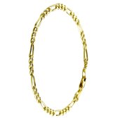 Lucardi Heren Figaro armband - 14 karaat goud - Armband - Cadeau - 19 cm - Geelgoud