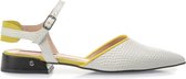 Floris van Bommel Vrouwen Leren    Sandalen / Damesschoenen 85960 print - Zwart combi - Maat 38.5