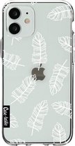 Casetastic Apple iPhone 12 Mini Hoesje - Softcover Hoesje met Design - Feathers Outline Print