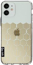 Casetastic Apple iPhone 12 Mini Hoesje - Softcover Hoesje met Design - Golden Hexagons Print