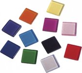 1025x pièces Pierres de mosaïque transparentes mélangent les couleurs 1 x 1 cm - Fabrication de mosaïques - Articles de Hobby