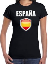 Spanje landen t-shirt zwart dames - Spaanse landen shirt / kleding - EK / WK / Olympische spelen Espana outfit S