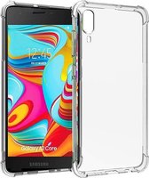 Shockproof Flexibele achterkant Silicone hoesje transparant Geschikt voor: Samsung Galaxy A2 Core