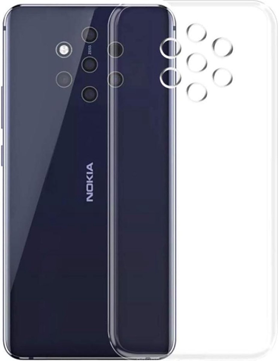 Silicone hoesje Geschikt voor: Nokia 9 PureView - transparant