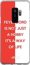 6F hoesje - geschikt voor Samsung Galaxy S9 Plus -  Transparant TPU Case - Feyenoord - Way of life #ffffff