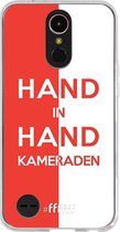 6F hoesje - geschikt voor LG K10 (2017) -  Transparant TPU Case - Feyenoord - Hand in hand, kameraden #ffffff