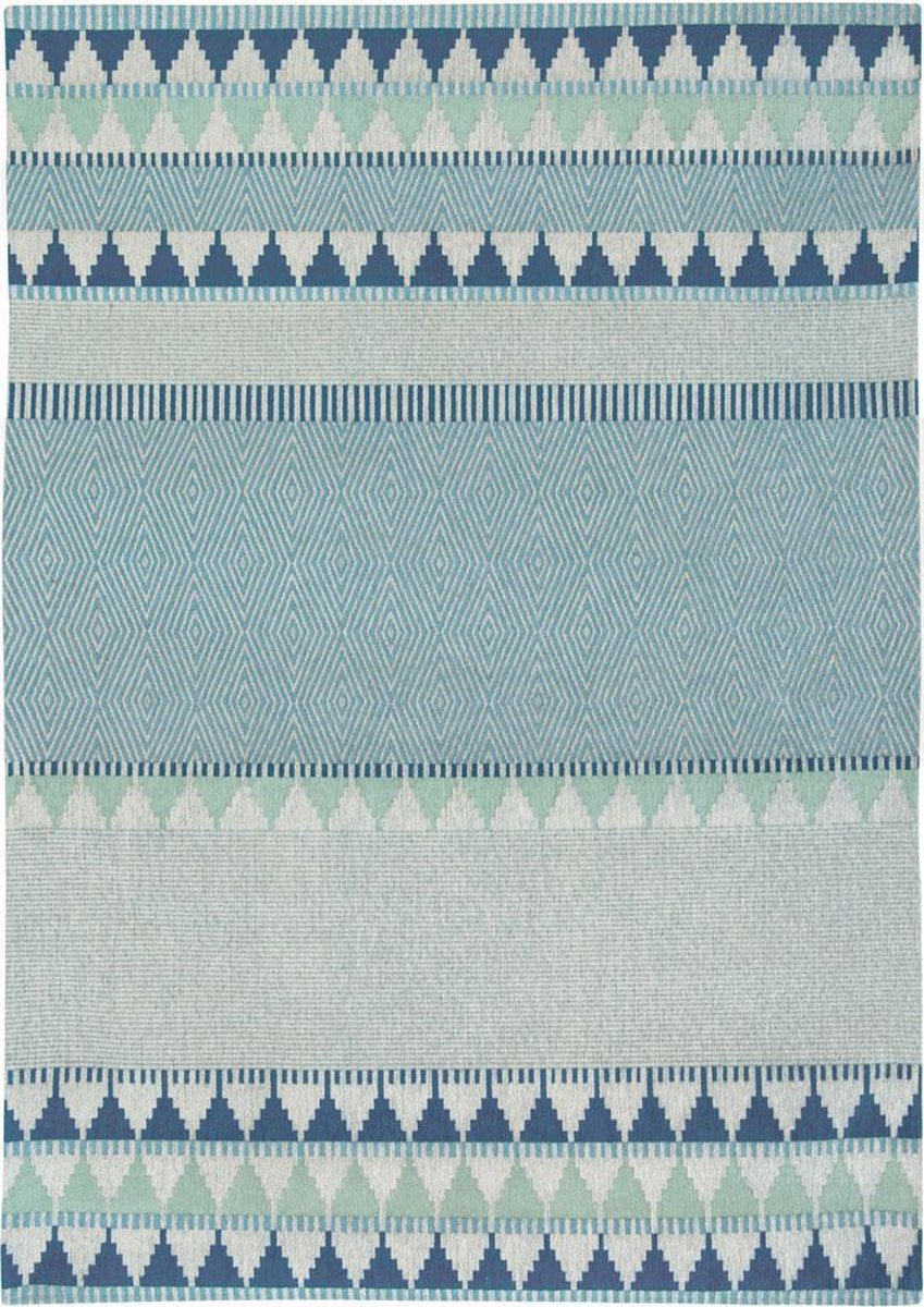 Laagpolig RG8766 Teal Vloerkleed - Villa Nova - 290x390 cm