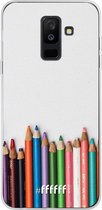 Samsung Galaxy A6 Plus (2018) Hoesje Transparant TPU Case - Pencils #ffffff