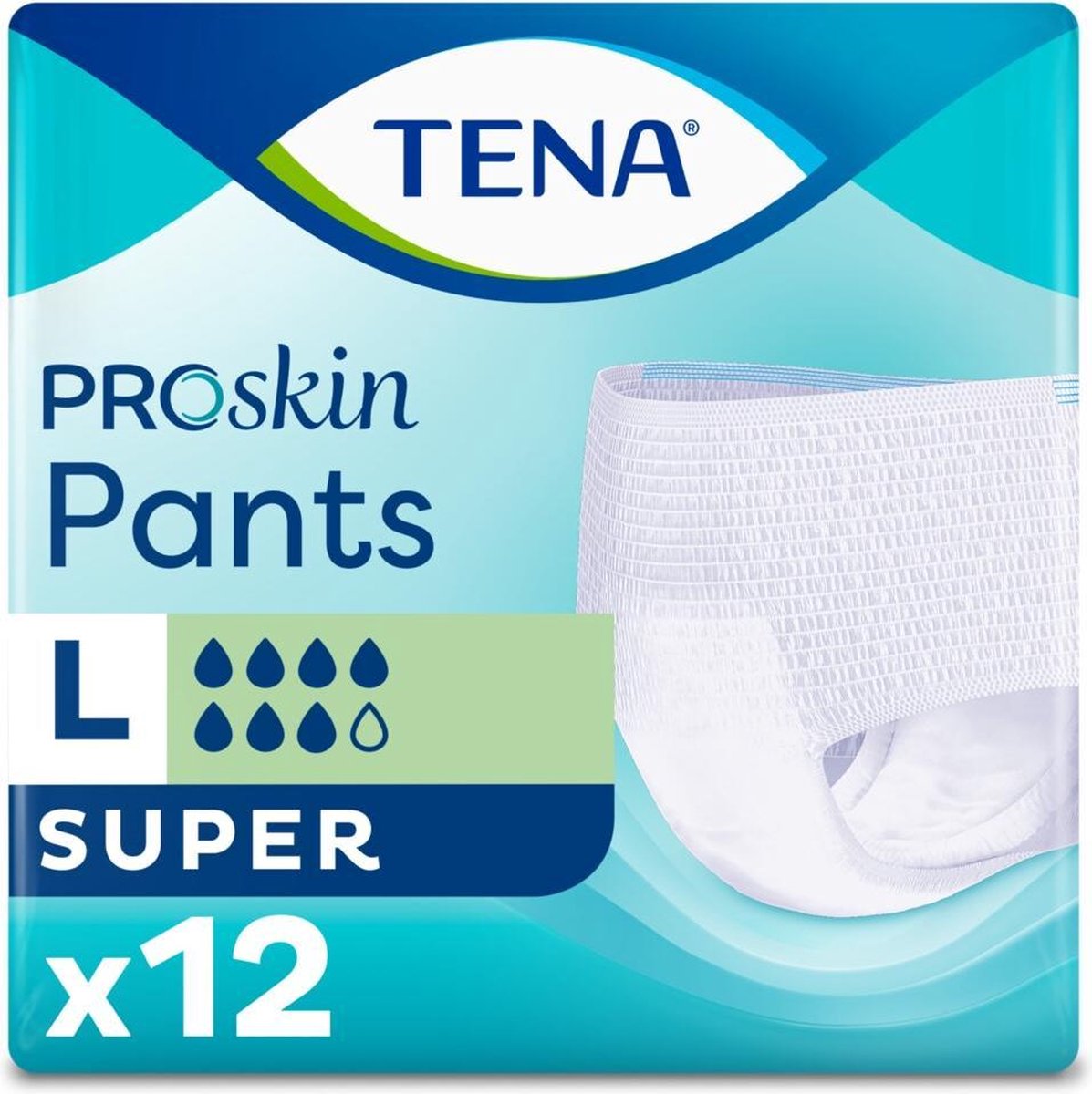 TENA ProSkin Pants Super L - Incontinentiebroekjes - 12 stuks - omtrek taille 100 cm tot 135 cm - TENA