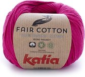 Katia Fair Cotton 32 - framboosrood - 1 bol = 50 gr. = 155 m. - 100% biol. katoen