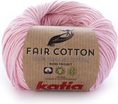 Katia Fair Cotton 9 - bleekrood - 1 bol = 50 gr. = 155 m. - 100% biol. katoen