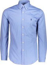 Polo Ralph Lauren  Overhemd Blauw Getailleerd - Maat M - Heren - Never out of stock Collectie - Katoen