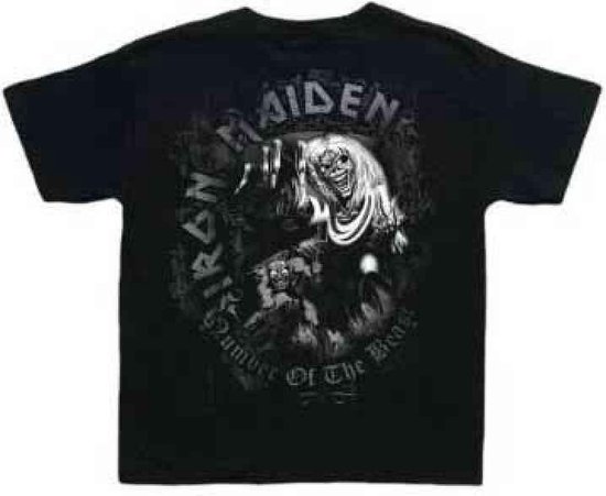 Iron Maiden Kinder Tshirt -Kids tm jaar- Number Of The Beast Zwart