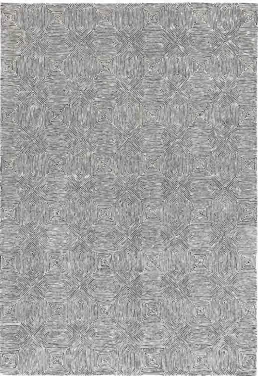 Eazy Living Easy Living - Camden-Rug-Black-White Vloerkleed - 160x230 - Rechthoek - Laagpolig Tapijt - Modern - Zwart_wit, foto 2