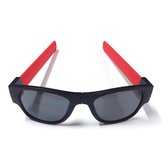 Clix Zonnebril Rood - Vouwbare zonnebril - Vormt naar je hoofd - Snap on
