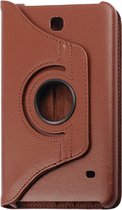 360 graden draaiend Litchi structuur lederen hoesje met houder voor Samsung Galaxy Tab 4 8.0 / SM-T330(koffie kleur)