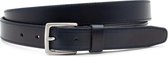 Donker blauwe pantalon riem 3 cm breed - Blauw - Casual - Echt Leer - Taille: 105cm - Totale lengte riem: 120cm