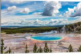 Dibond - Yellowstone National Park - 90x60cm Foto op Aluminium (Met Ophangsysteem)