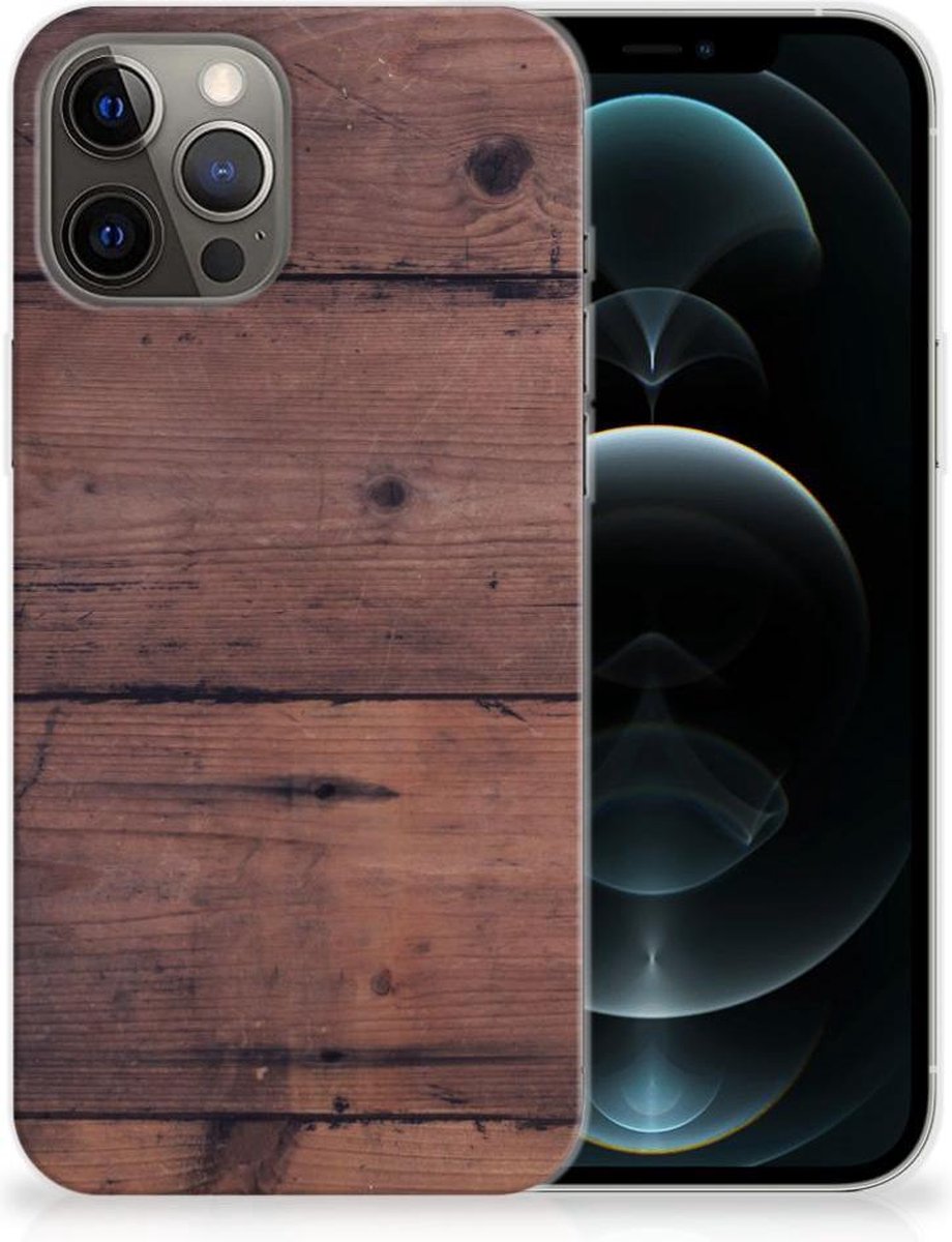 iPhone 12 Pro Max Bumper Hoesje Old Wood
