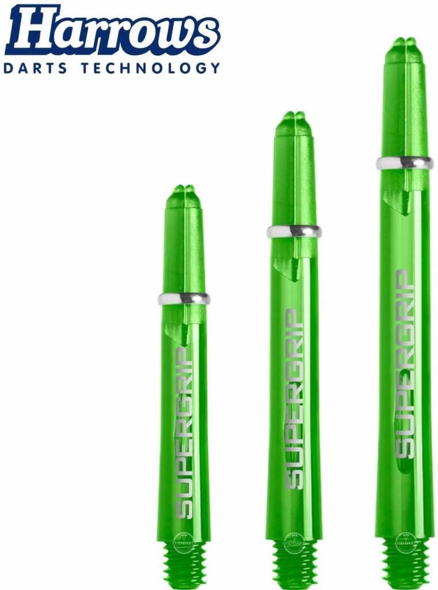 Harrows Supergrip Green - Dart Shafts Medium
