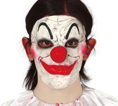 Fiestas Guirca Gezichtsmasker Clown Wit/rood One-size