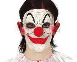 Fiestas Guirca Gezichtsmasker Clown Wit/rood One-size