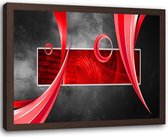 Foto in frame Kader in rood, abstract, 120x80, Premium print