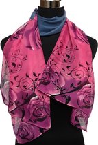 Sjaal dames - fuchsia roze - Viscose