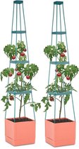 Tomato Tower tomatenplantenbak set 2 stuks 25x150x25cm rankenhulp PP