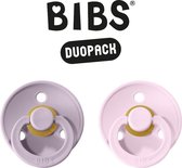 Bibs fopspeen - maat 2 6-18 maanden - 2 stuks - dusty lilac - baby pink