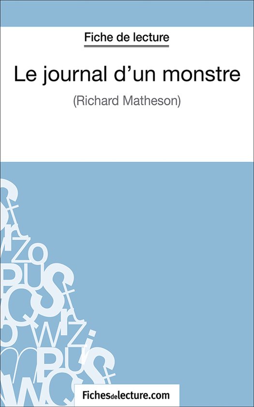 Le journal d'un monstre - cover