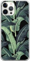 iPhone 12 Pro Max hoesje siliconen - Palmbladeren Bali | Apple iPhone 12 Pro Max case | TPU backcover transparant