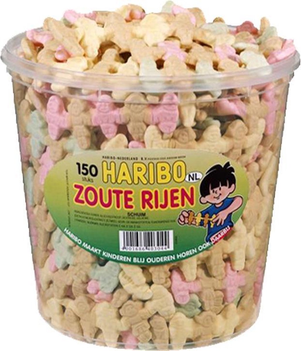 Haribo Zoute Rijen - 150 stuks