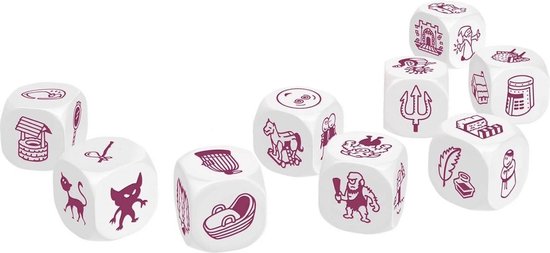 Thumbnail van een extra afbeelding van het spel Spellenbundel - Dobbelspel - 3 Stuks - Rory's Story Cubes Voyages, Fantasia & Emergency