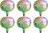 CALEX - LED Lamp 6 Pack - Boden Metallic - E27 Fitting - Dimbaar - 4W - Warm Wit 2000K - Meerkleurig - BES LED