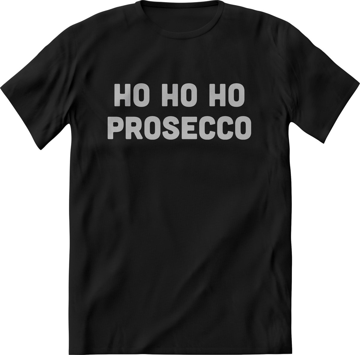 Ho Ho Ho Prosecco shirt Heren / Dames – Grappige kerst teksten shirt – Perfect foute kersttrui / tshirt cadeau – T- shirt kerstboom / kerstballen print korte mouw - Maat M