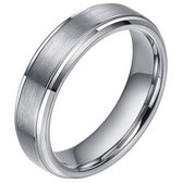 Heren ring wolfraam Zilverkleurig Brushed 8mm-21mm