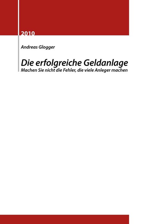 Die erfolgreiche Geldanlage - cover