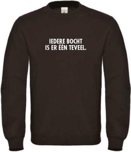 Iedere bocht is er één teveel wintersport sweater zwart XL - soBAD. | Foute apres ski outfit | kleding | verkleedkleren | wintersporttruien | wintersport dames en heren
