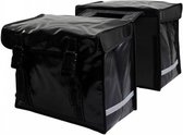 dubbele fietstas 66 liter 43 x 35 cm bisonyl zwart